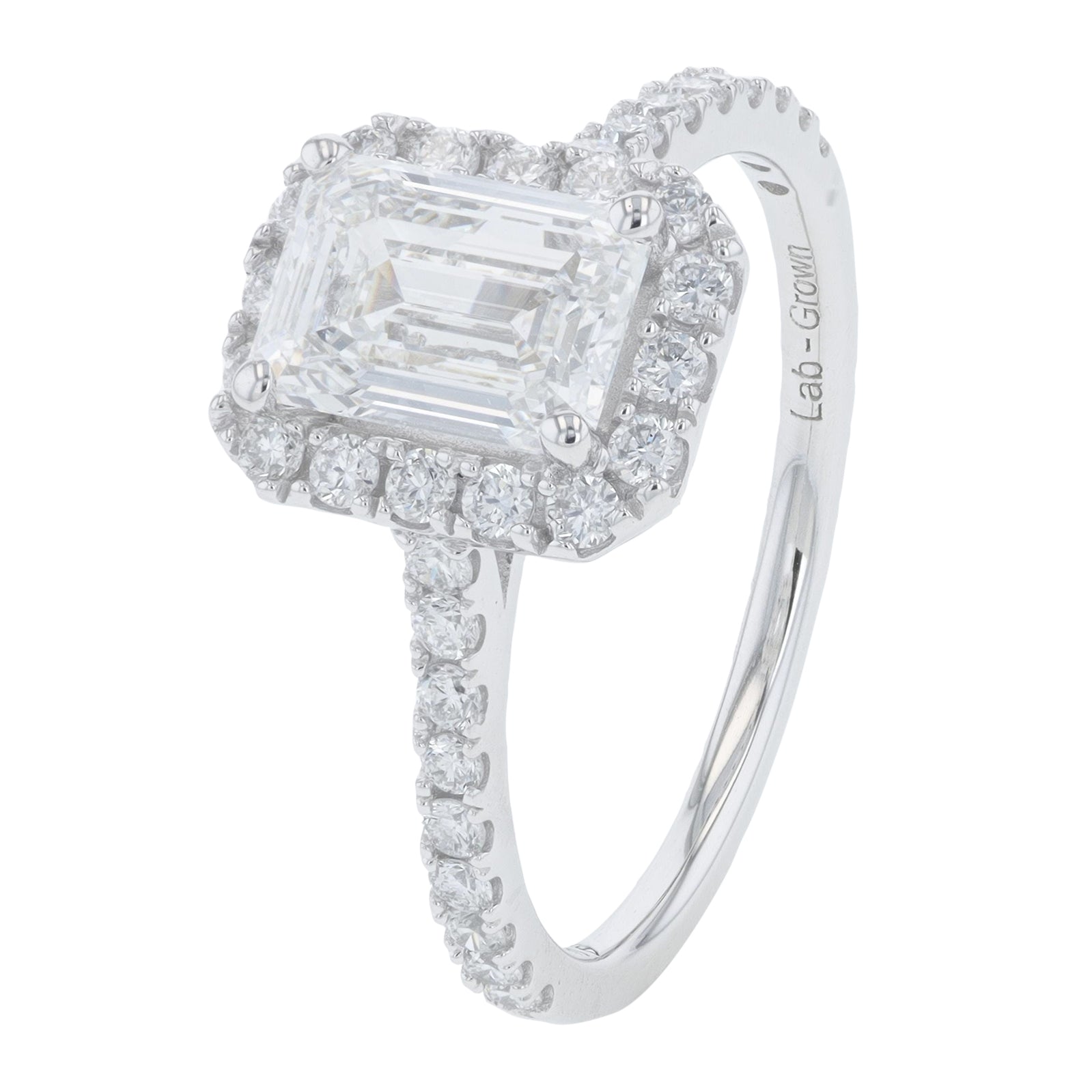 14K 2 CT Lab Grown Diamond Emerald Cut Engagement Ring<p><strong>Lab Grown Diamond</p></strong><p><strong>More Colors Available</p></strong>