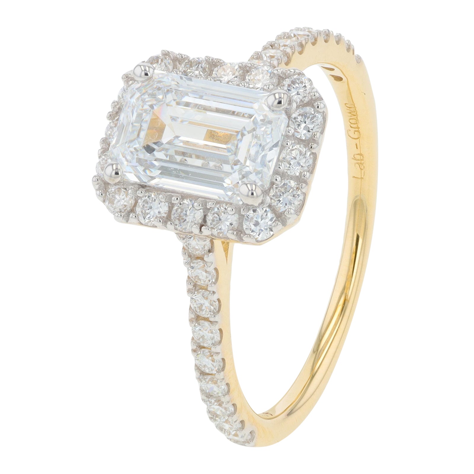 14K 2 CT Lab Grown Diamond Emerald Cut Engagement Ring<p><strong>Lab Grown Diamond</p></strong><p><strong>More Colors Available</p></strong>