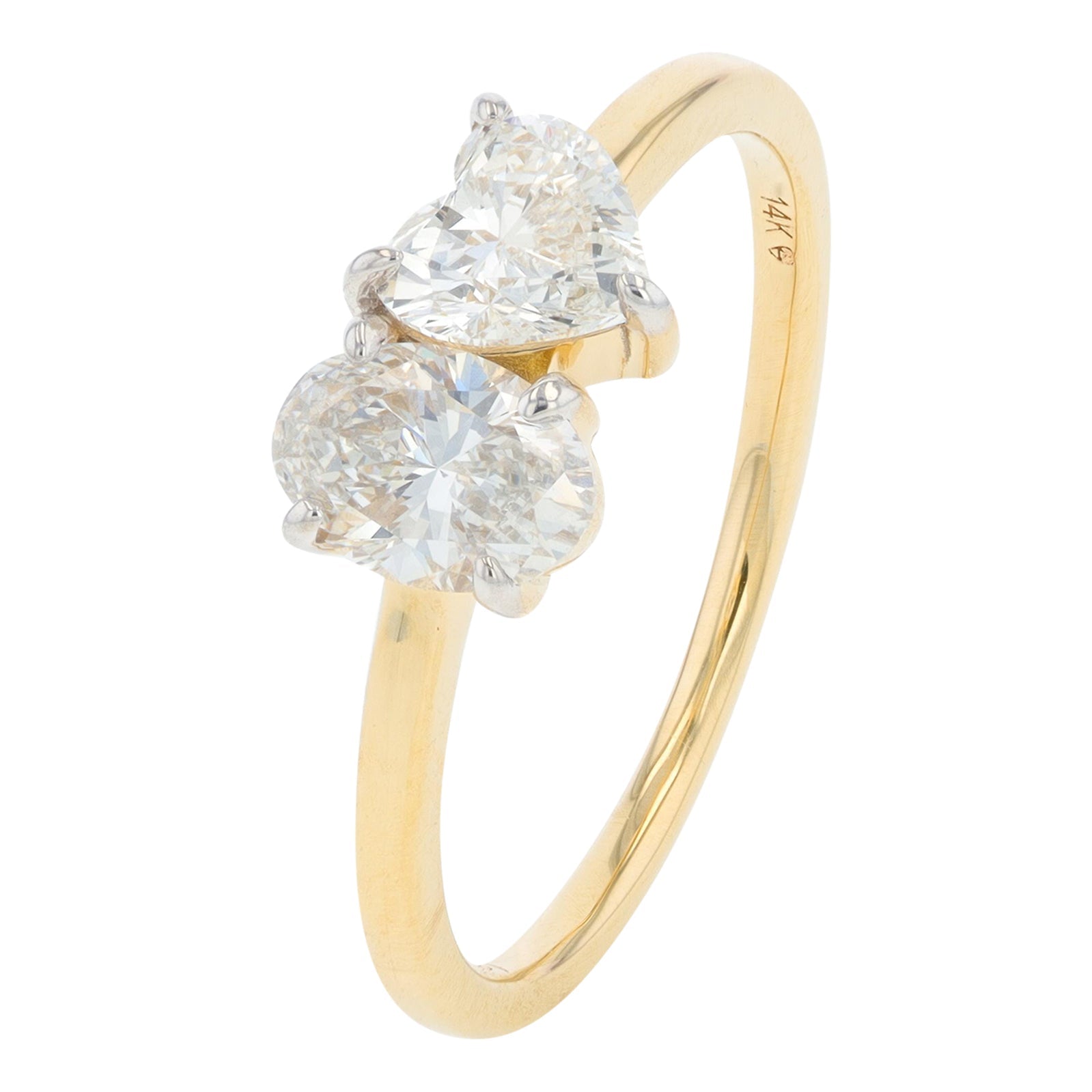 14K 1 CT Lab Grown Diamond Oval & Heart Engagement Ring<p><strong>Lab Grown Diamond</p></strong><p><strong>More Colors Available</p></strong>