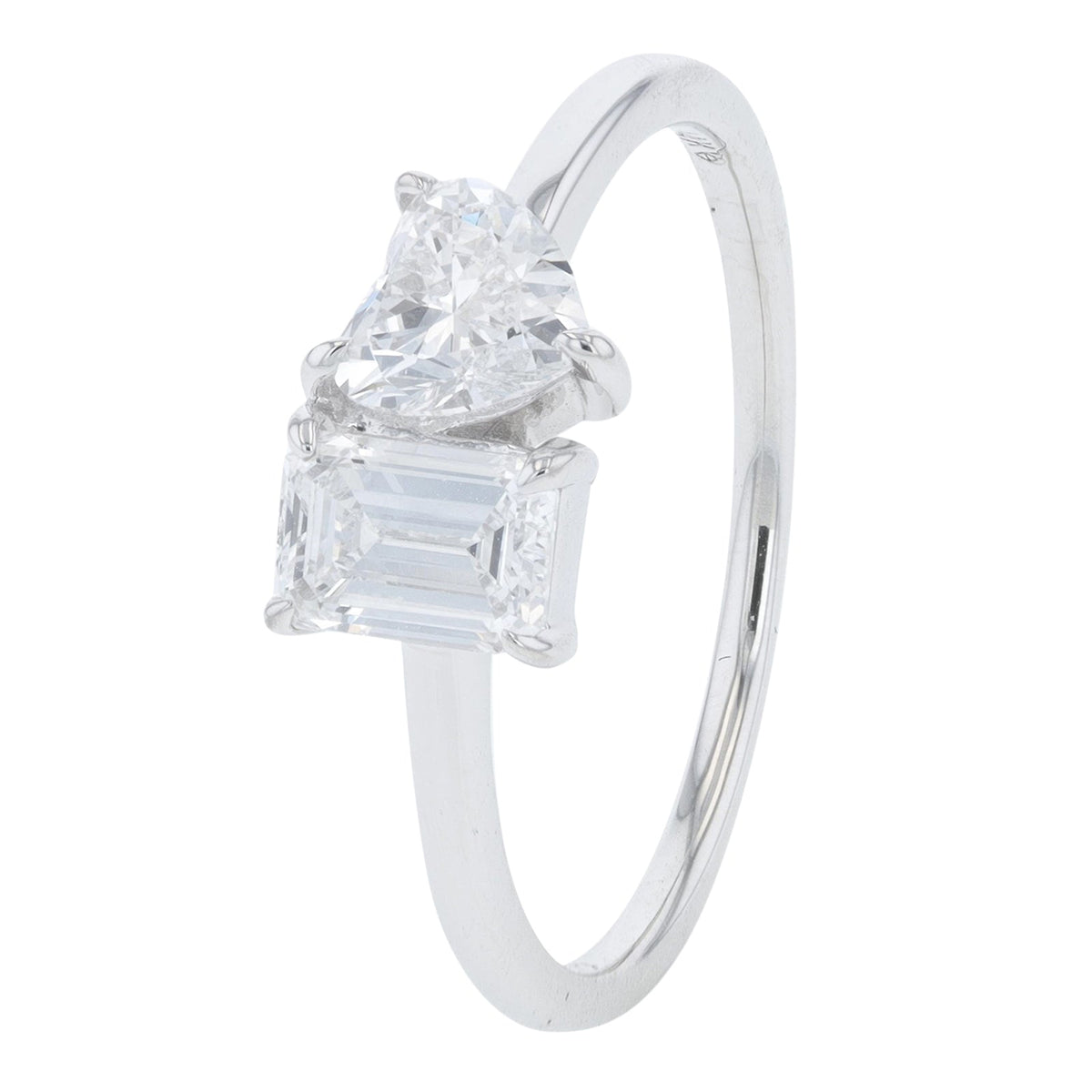 14K 1 CT Lab Grown Diamond Emerald & Heart Engagement Ring<p><strong>Lab Grown Diamond</p></strong><p><strong>More Colors Available</p></strong>