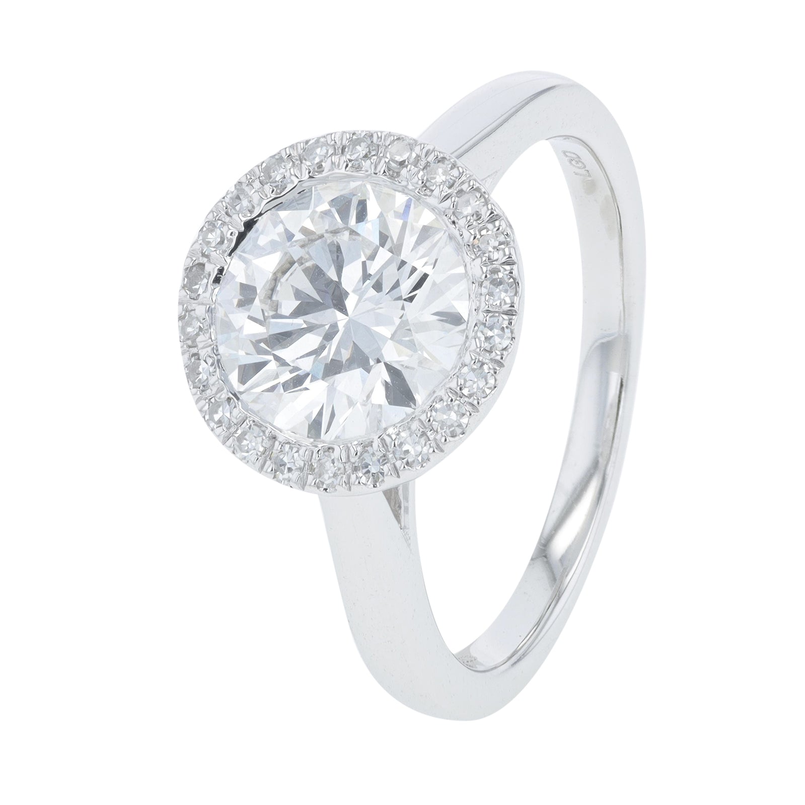 14K 2.13 CT Lab Grown Diamond Halo Engagement Ring<p><strong>Lab Grown Diamond</p></strong><p><strong>More Colors Available</p></strong>