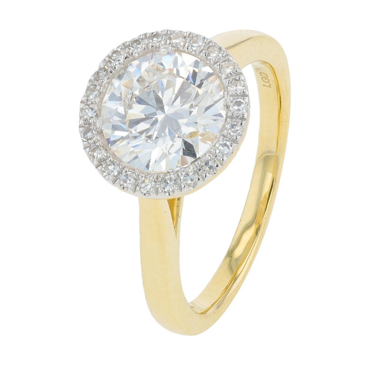 14K 2.13 CT Lab Grown Diamond Halo Engagement Ring<p><strong>Lab Grown Diamond</p></strong><p><strong>More Colors Available</p></strong>