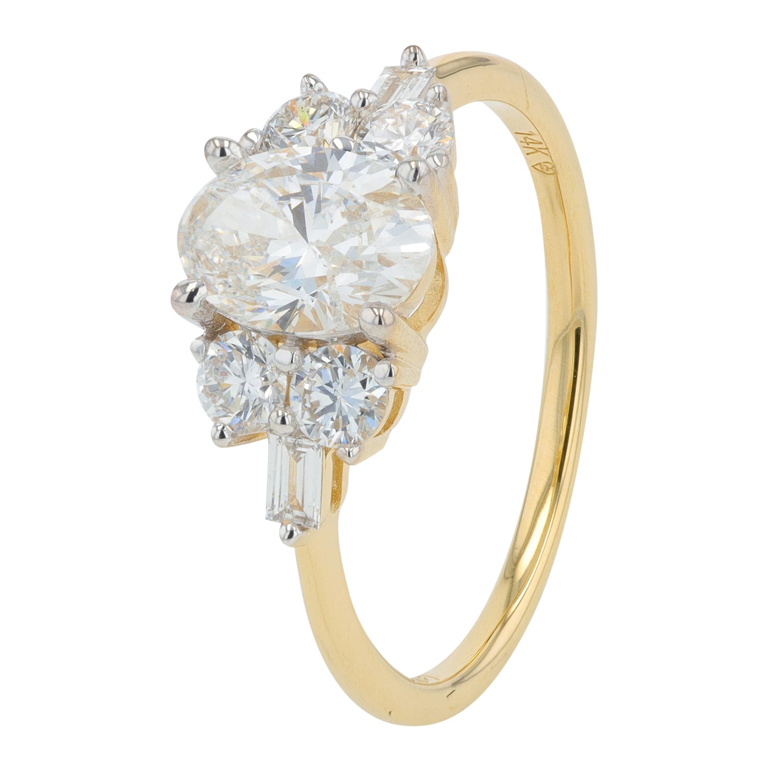 14K 1.00 CT Oval Lab Grown Diamond Center Engagement Ring<p><strong>Lab Grown Diamond</p></strong><p><strong>More Colors Available</p></strong>