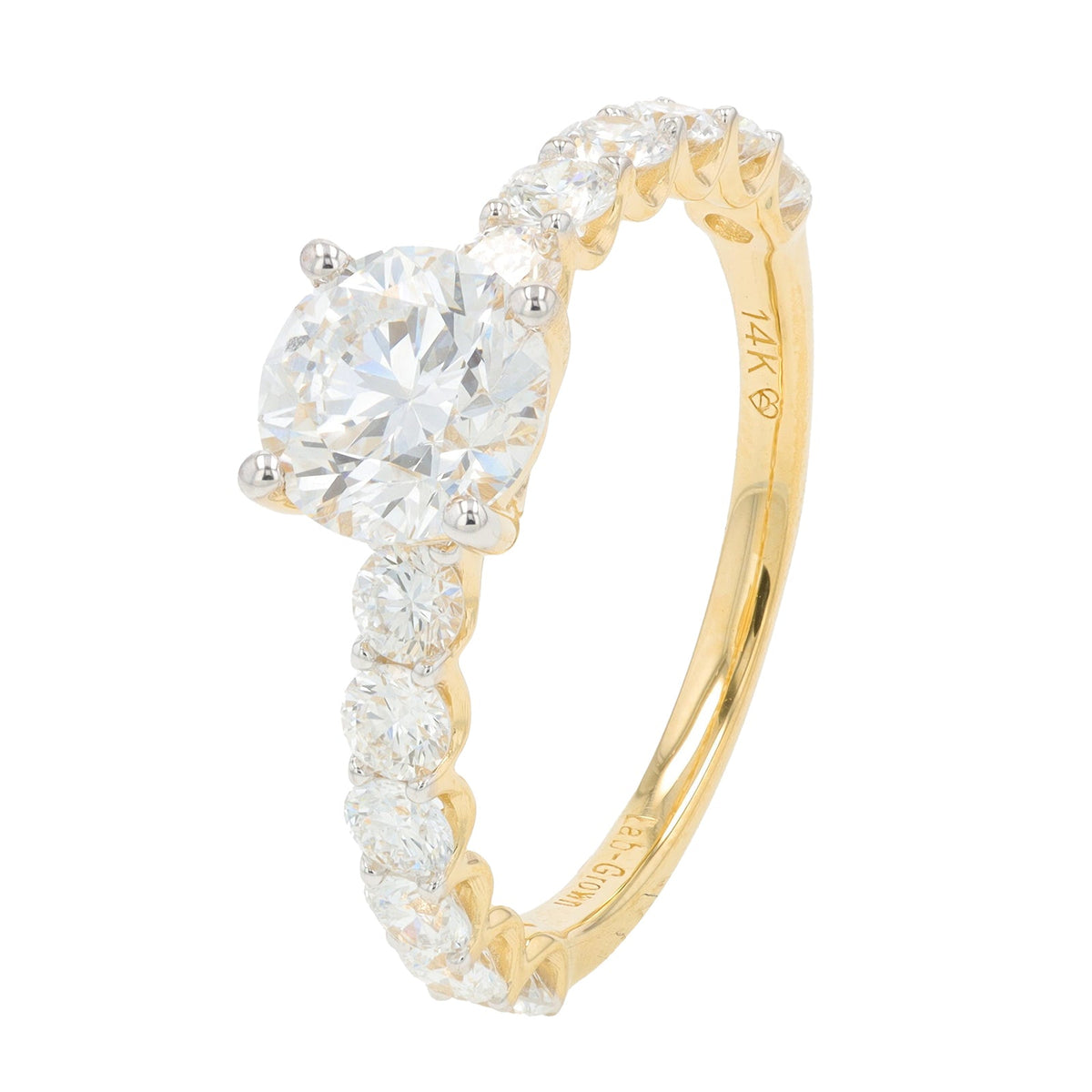 14K 1.25 CT Lab Grown Diamond Center Engagement Ring<p><strong>More Colors Available</p></strong><p><strong>Lab Grown Diamond</p></strong>