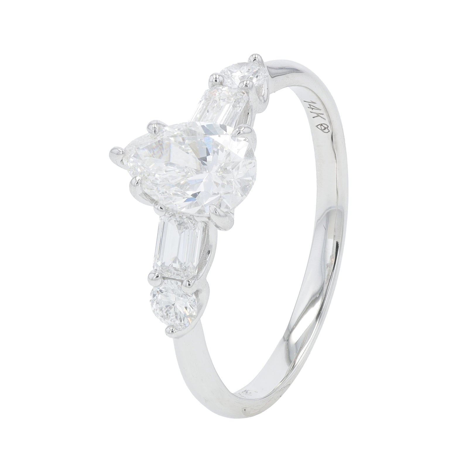 14K 1.25 CT Lab Grown Diamond Engagement Ring<p><strong>More Colors Available</p></strong><p><strong>Lab Grown Diamond</p></strong>