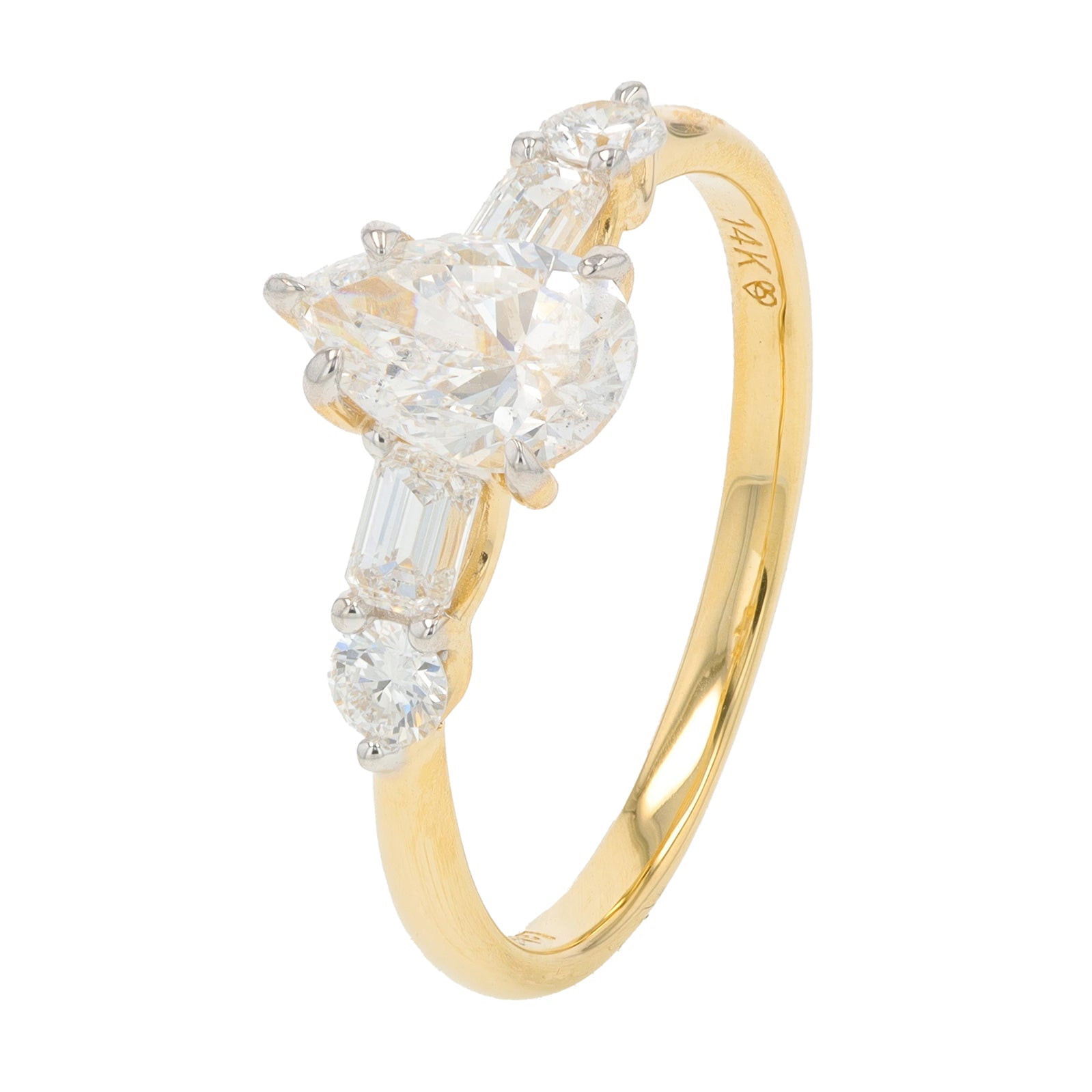 14K 1.25 CT Lab Grown Diamond Engagement Ring<p><strong>More Colors Available</p></strong><p><strong>Lab Grown Diamond</p></strong>