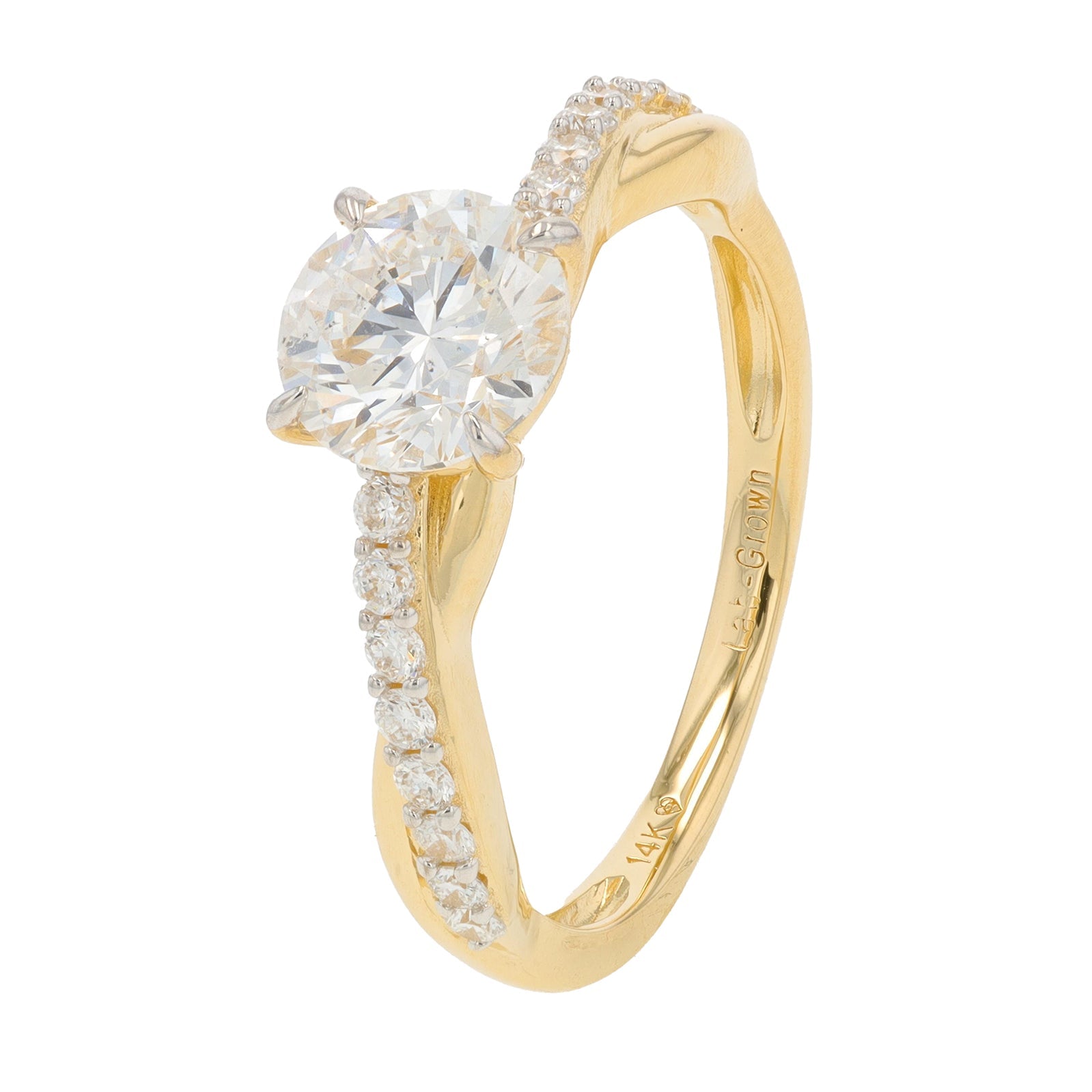14K 1.25 CT Lab Grown Diamond Center Engagement Ring<p><strong>More Colors Available</p></strong><p><strong>Lab Grown Diamond</p></strong>