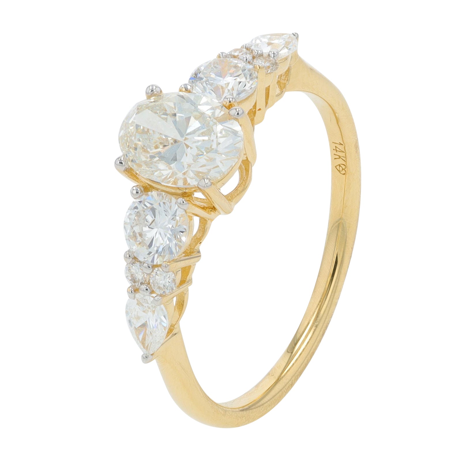 14K 1.50 CT Lab Grown Diamond Engagement Ring<p><strong>More Colors Available</p></strong><p><strong>Lab Grown Diamond</p></strong>