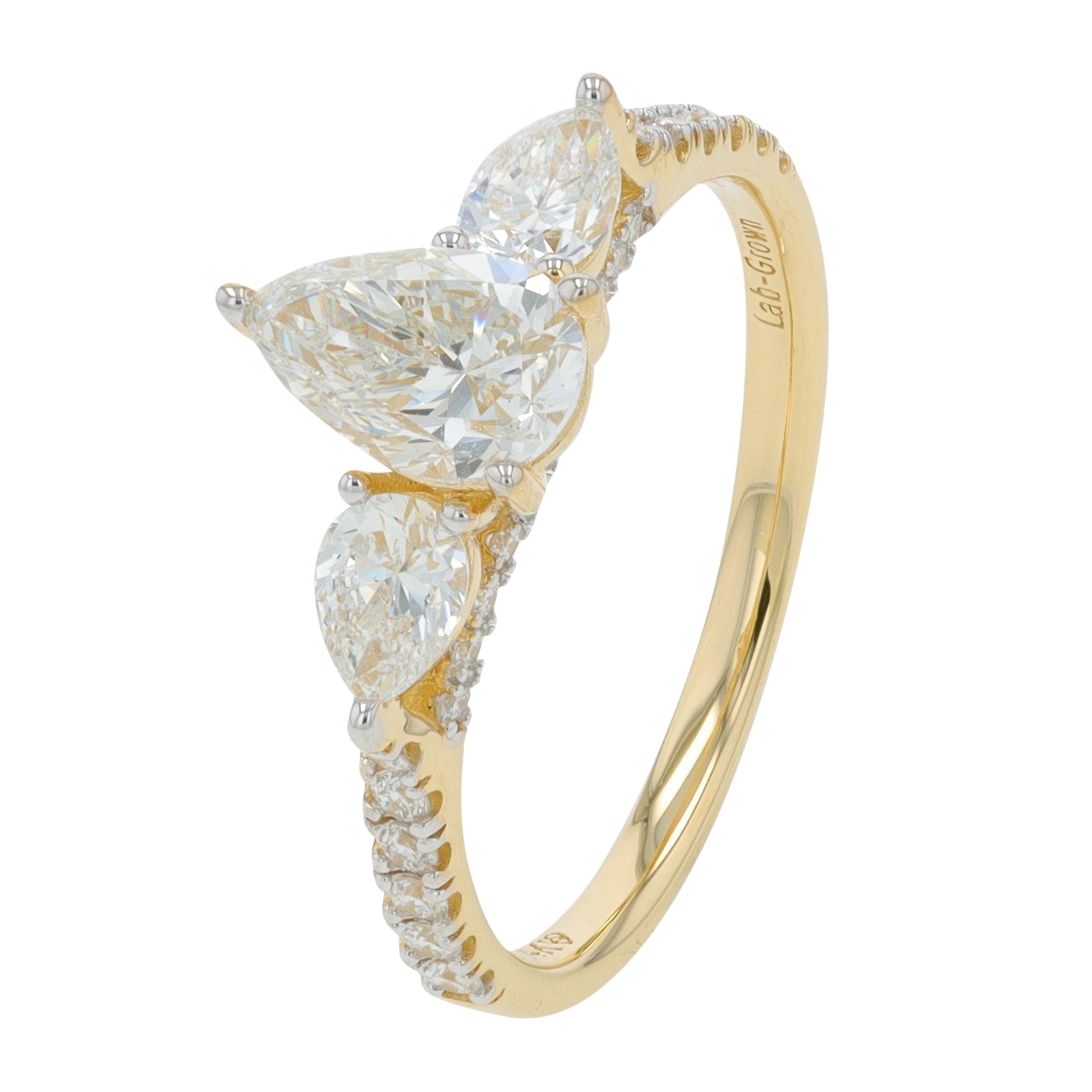 14K 1.50 CT Lab Grown Diamond Engagement Ring<p><strong>More Colors Available</p></strong><p><strong>Lab Grown Diamond</p></strong>