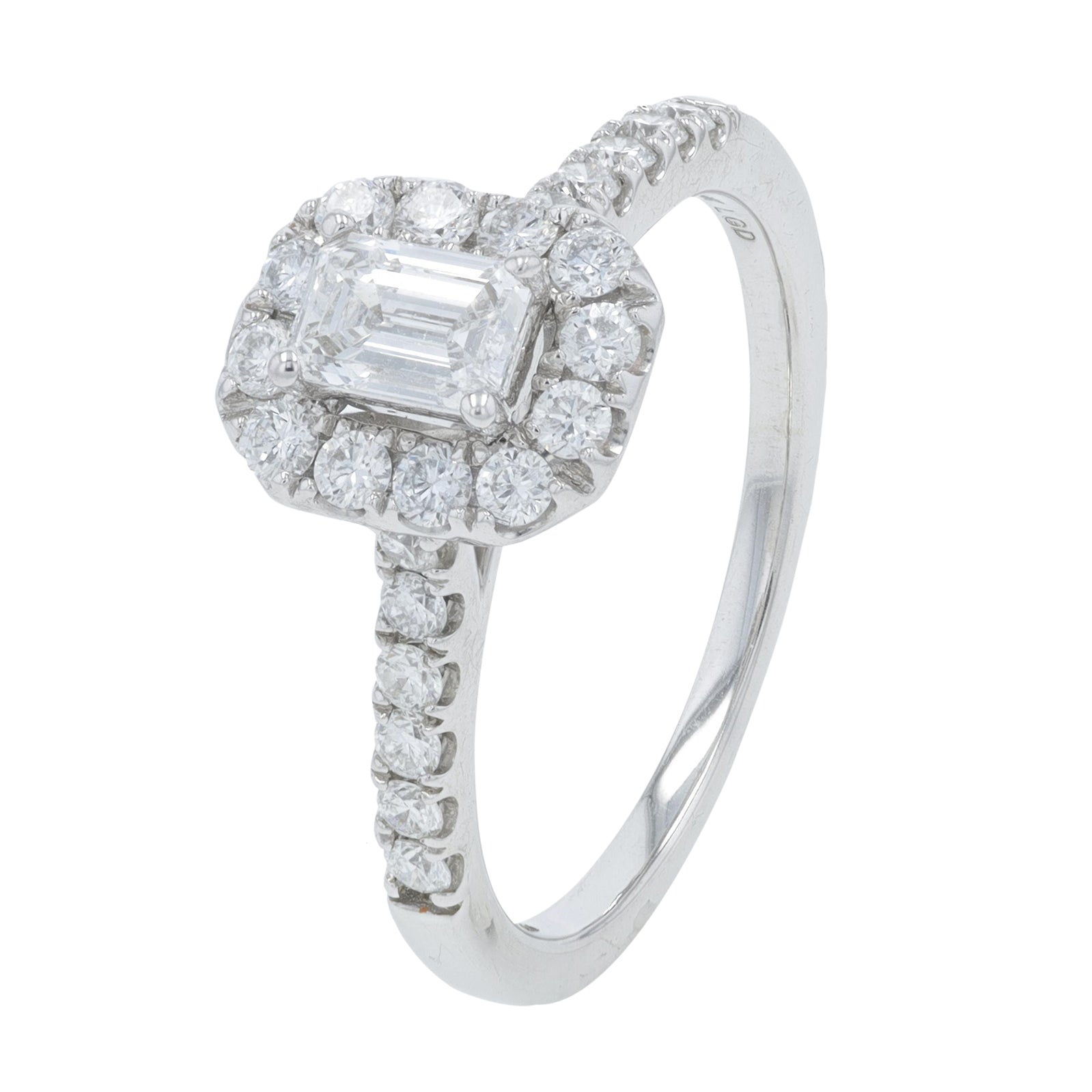 10K WG 1 CTW Lab Grown Diamond Halo Ring<p><strong>Lab Grown Diamond</p></strong>