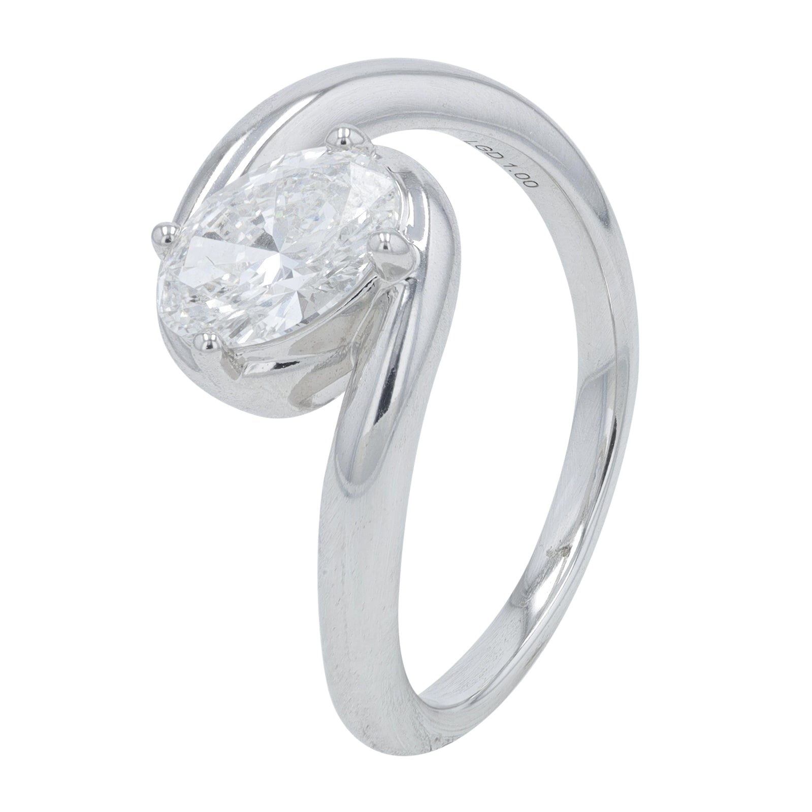 10K WG 1 CTW Lab Grown Diamond Ring<p><strong>Lab Grown Diamond</p></strong>