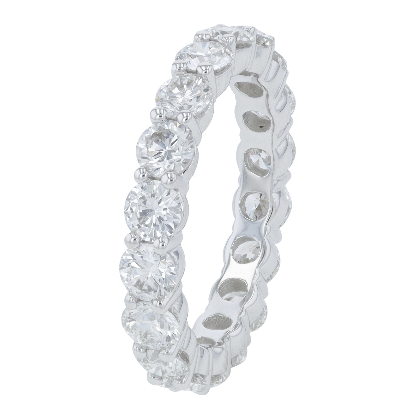 14K WG 3 CTW Lab Grown Diamond Round Eternity Band<p><strong>Lab Grown Diamond</p></strong><p><strong>Multiple Sizes</p></strong>
