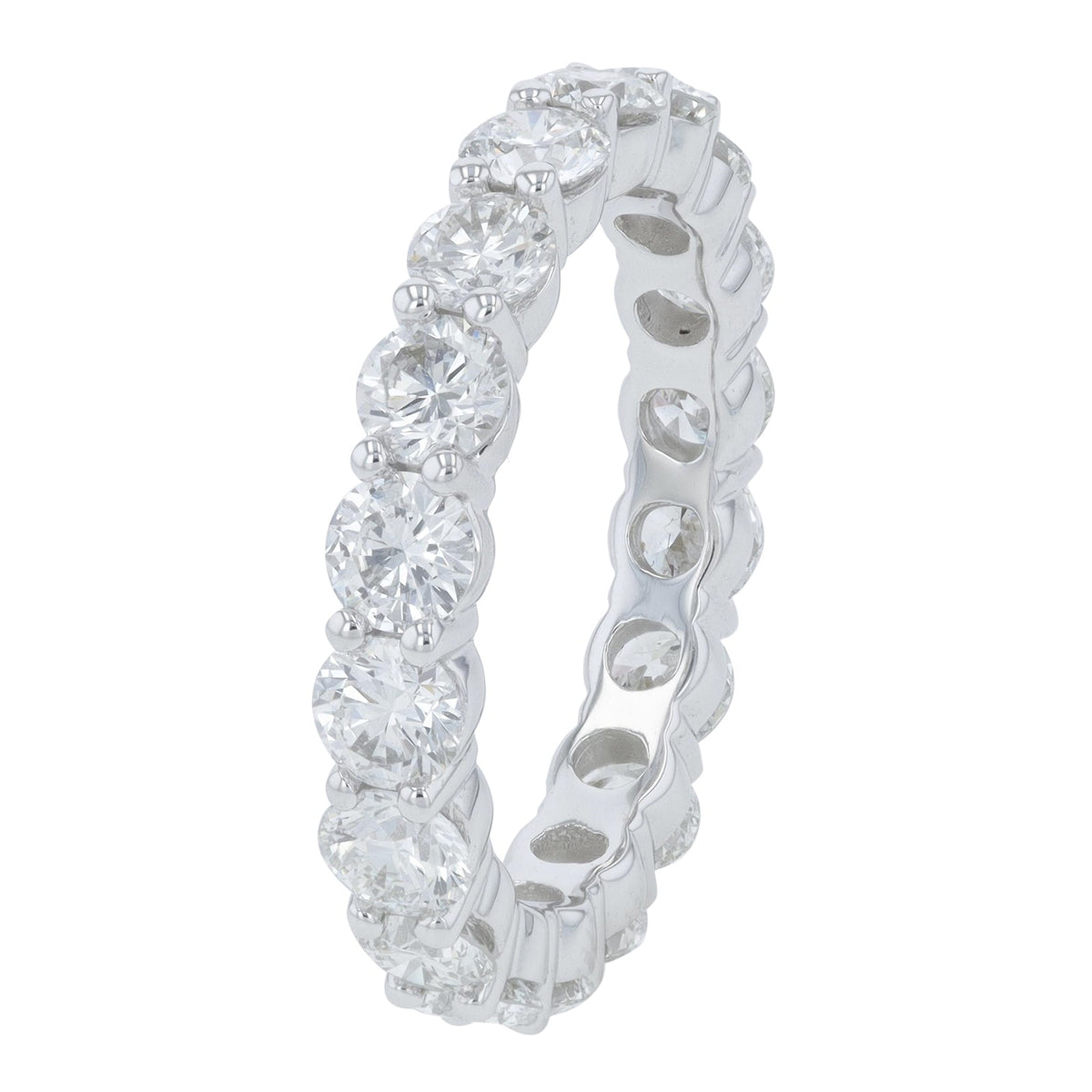 14K WG 3 CTW Lab Grown Diamond Round Eternity Band<p><strong>Lab Grown Diamond</p></strong><p><strong>Multiple Sizes</p></strong>