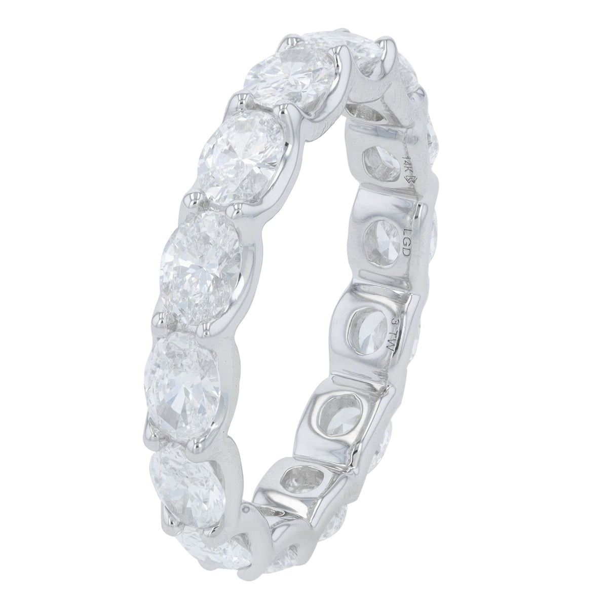 14K WG 3 CTW Lab Grown Diamond Eternity Oval Band<p><strong>Lab Grown Diamond</p></strong><p><strong>Multiple Sizes</p></strong>