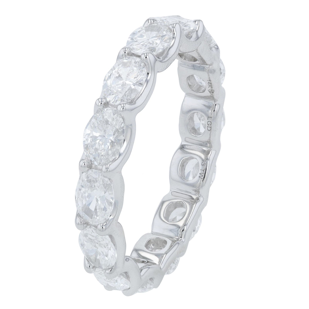 14K WG 3 CTW Lab Grown Diamond Eternity Oval Band<p><strong>Lab Grown Diamond</p></strong><p><strong>Multiple Sizes</p></strong>