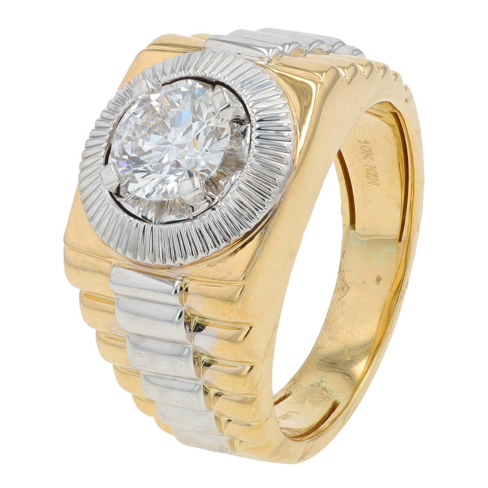 10K TT 1.25 CT Lab Grown Diamond Gents Ring<p><strong>Lab Grown Diamond</p></strong>