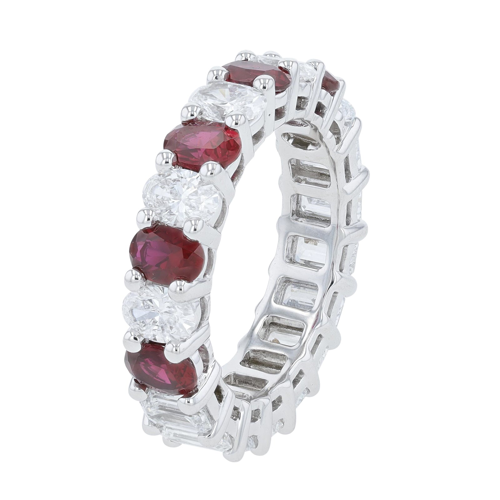 14K WG Lab Grown Diamond & Lab Grown Ruby Ring<p><strong>Lab Grown</p></strong>