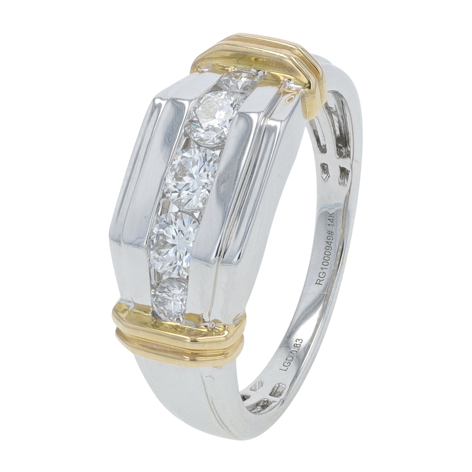 14K TT .75 CTW Lab Grown Diamond Gents Wedding Band<p><strong>Lab Grown Diamond</p></strong>