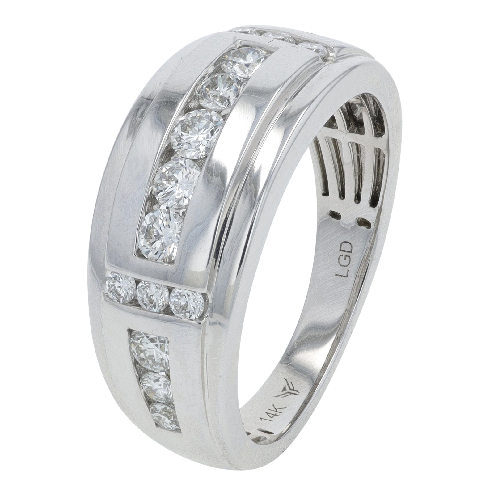 14K WG 1 CTW Lab Grown Diamond Gents Wedding Band<p><strong>Lab Grown Diamond</p></strong>