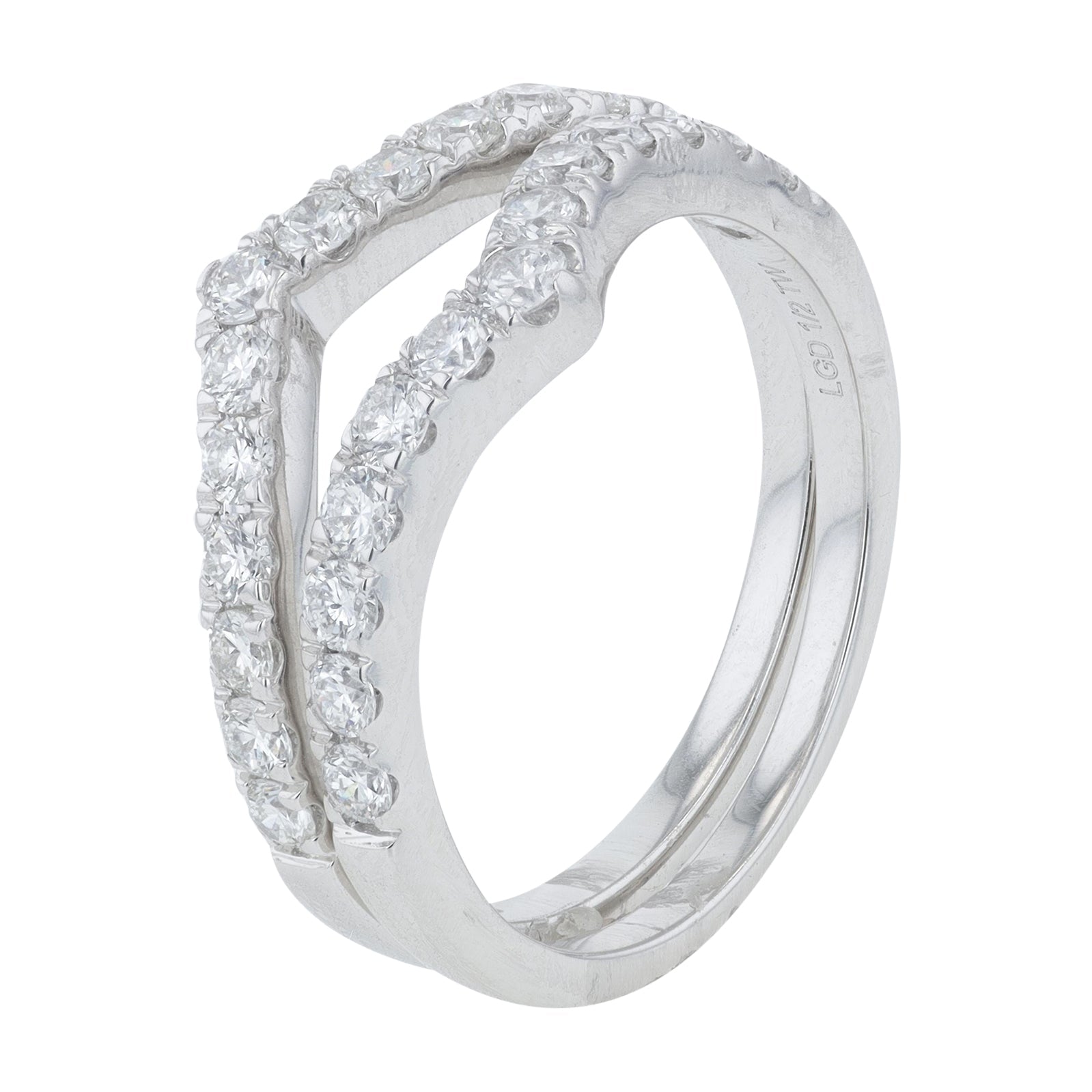 Lab Diamond Ring Guard Set in 14K White Gold (1 ct. tw)