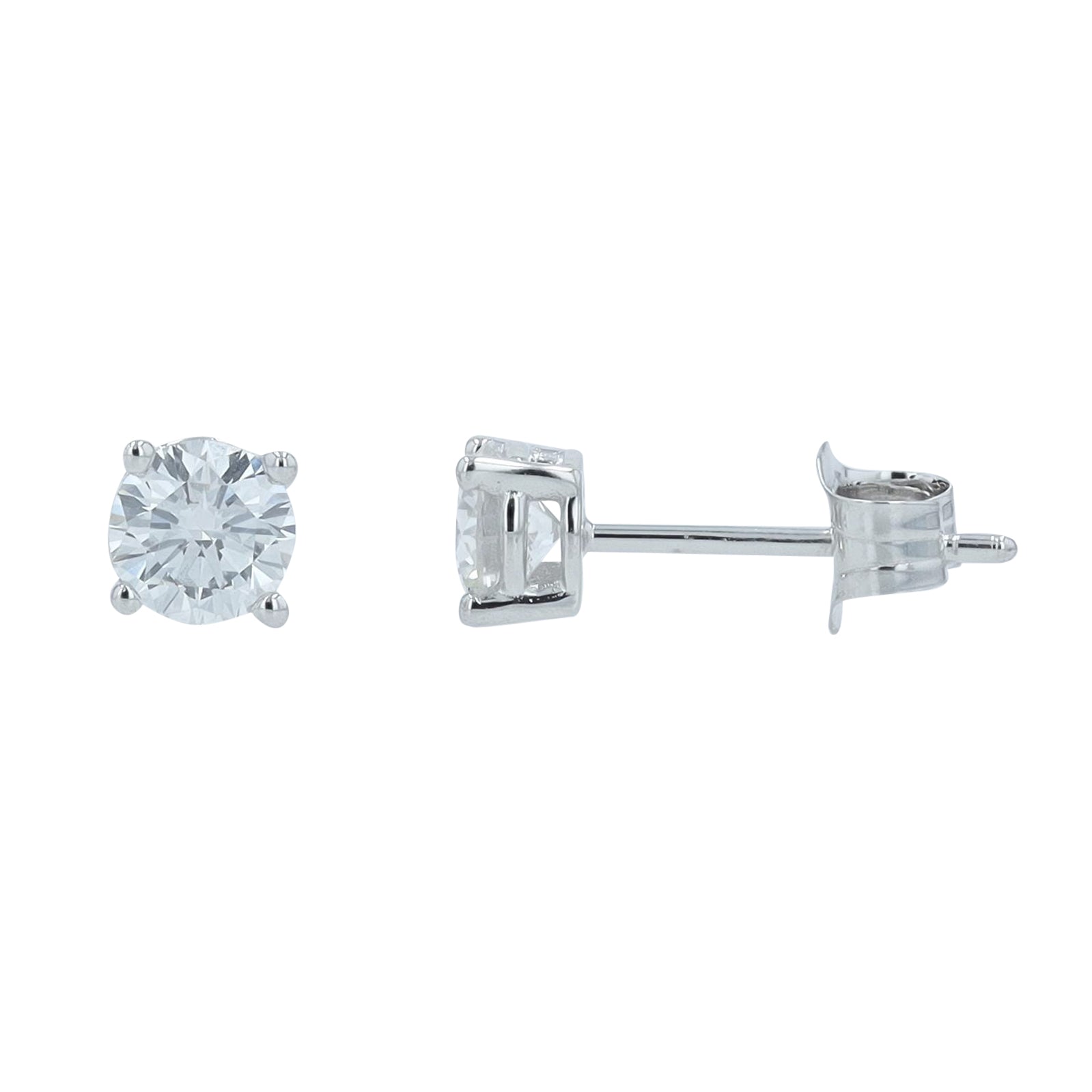 Lab Diamond & Lab Sapphire Flower Pendant in 14K White Gold