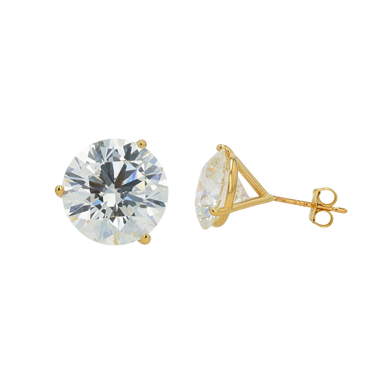 18K YG 10 CTW Lab Grown Diamond Martini Set Studs<p><strong>Lab Grown Diamond</p></strong>