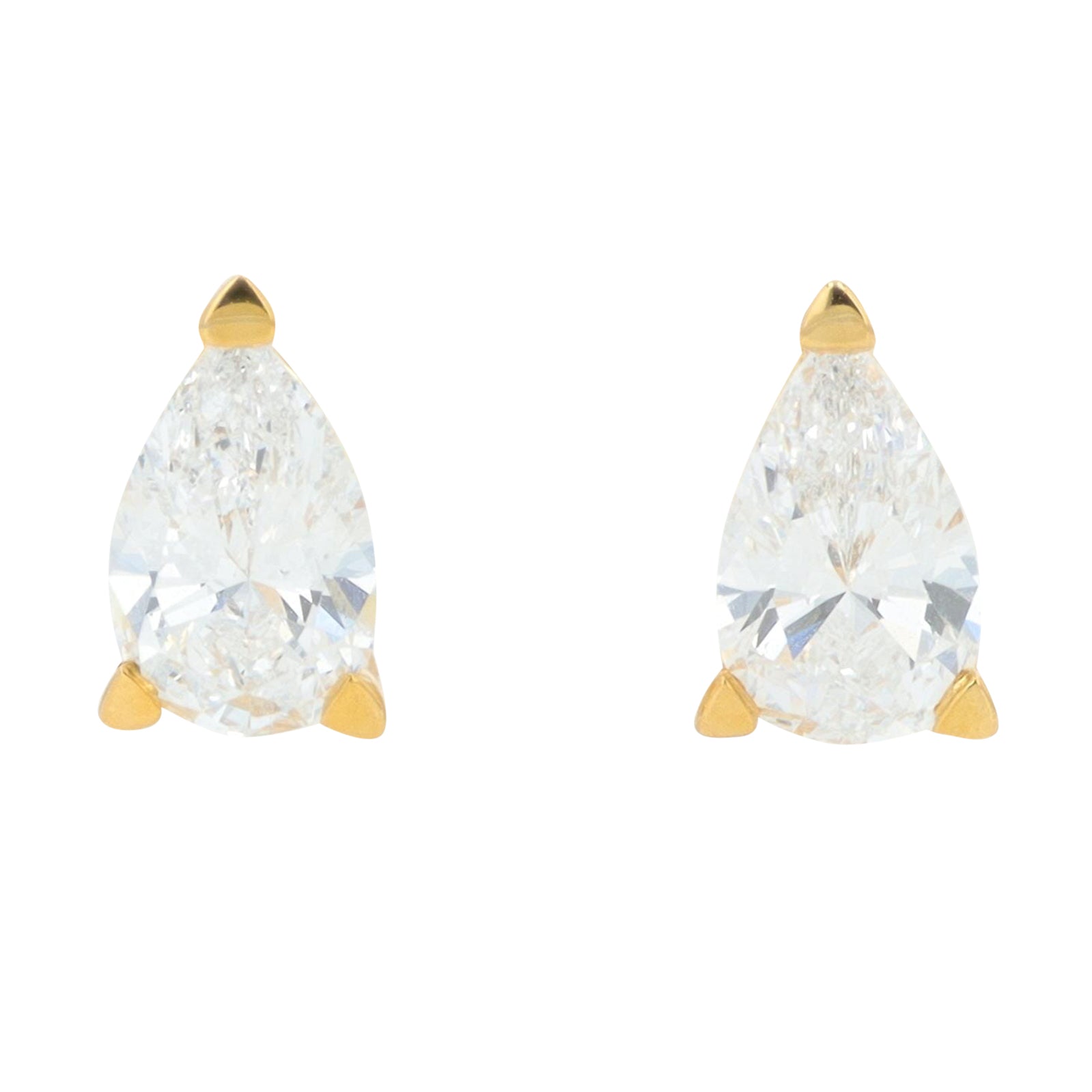 Lab Diamond Pear Cut Studs in 14K Rose Gold (0.50 ct. tw)