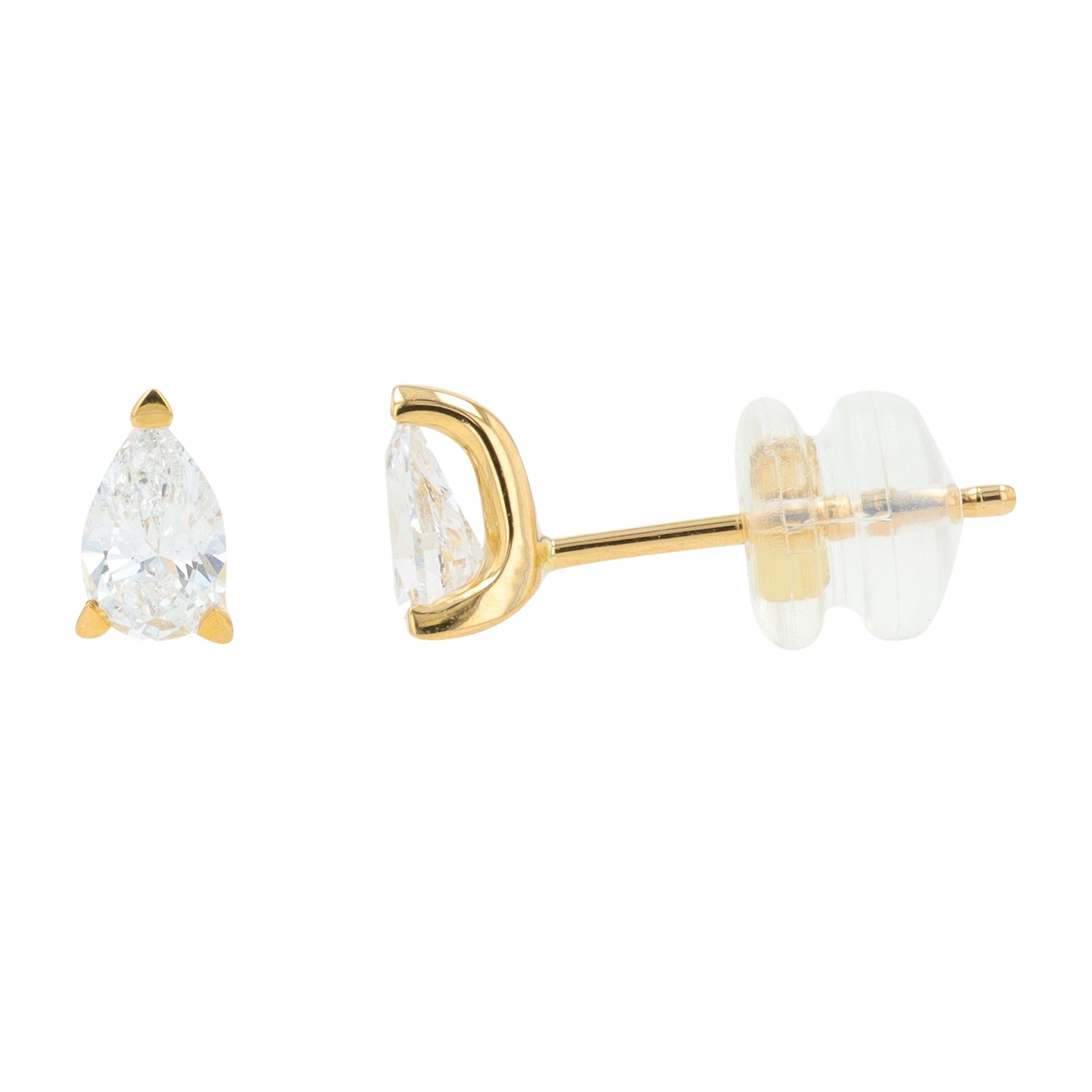 Lab Diamond Pear Cut Studs in 14K Rose Gold (0.50 ct. tw)