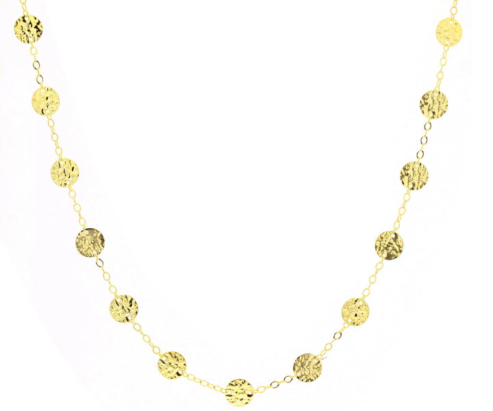 14K YG 36" Disc Necklace<p><strong>$319</p></strong>