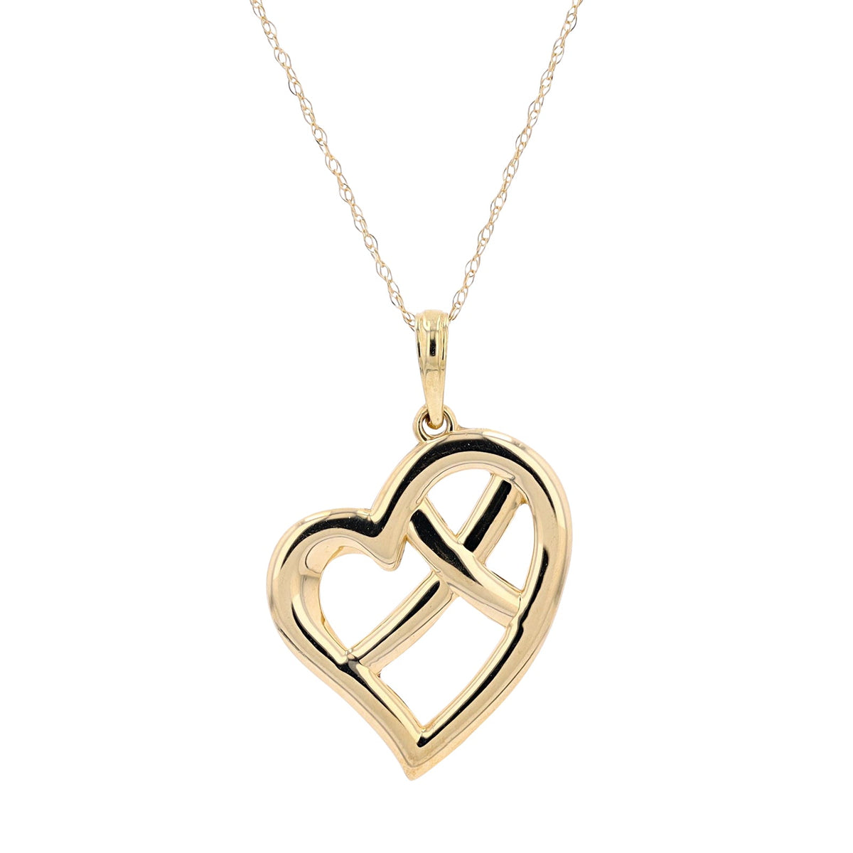 14K YG Heart Pendant