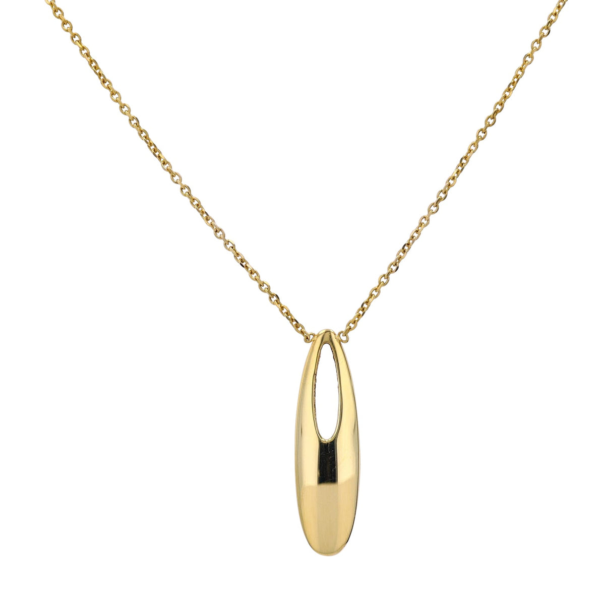 14K YG Oval Necklace