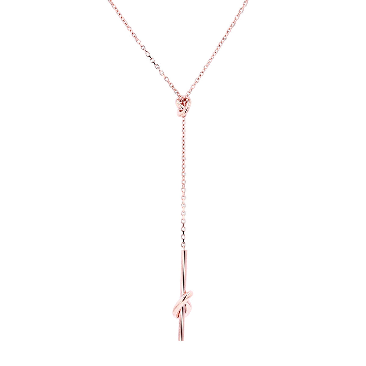 14K RG Knotted Necklace