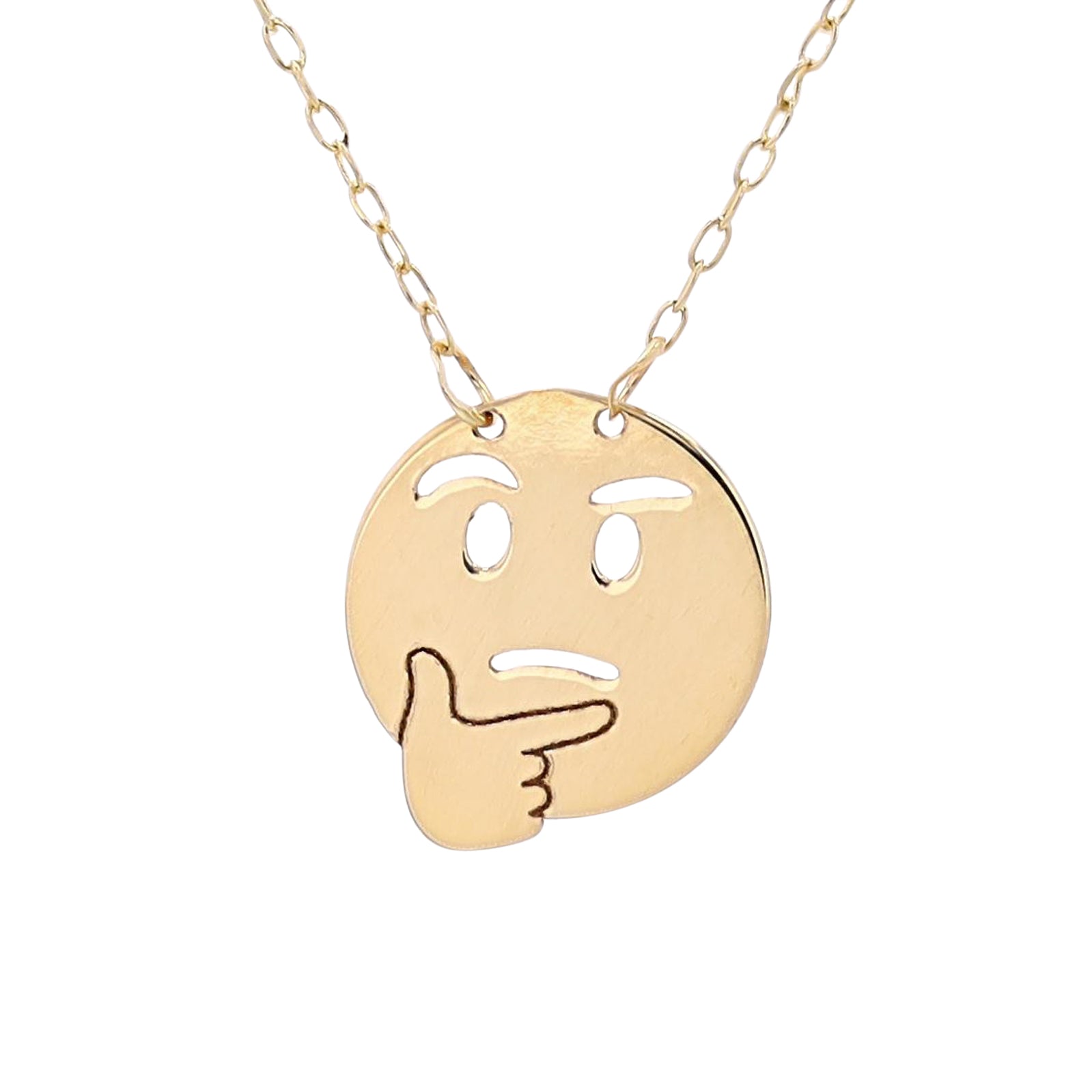 14K YG Emoji Pendant