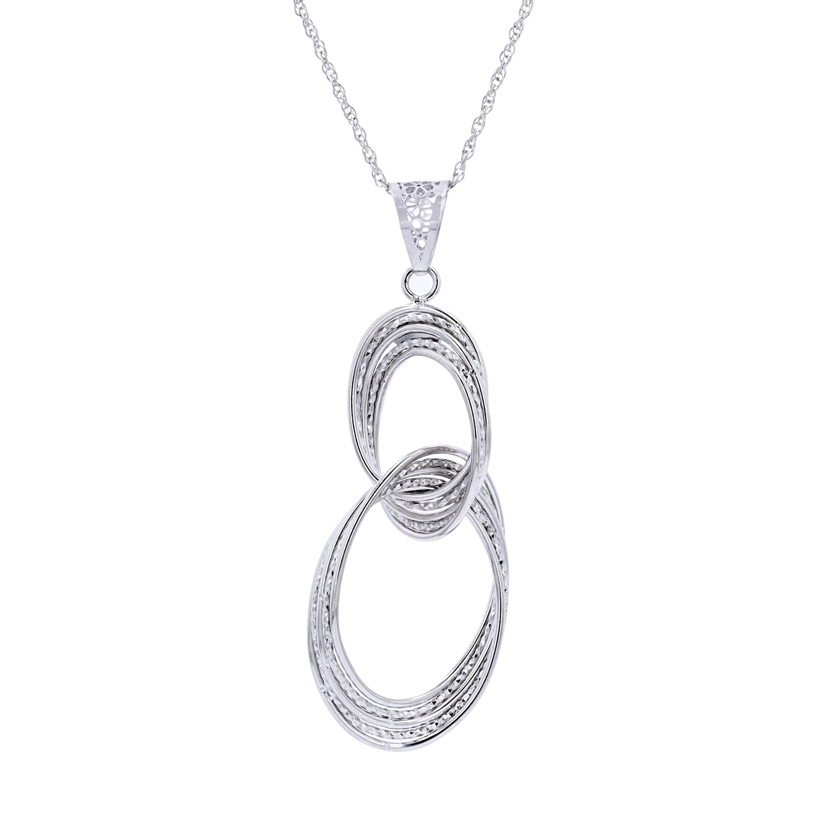 14K WG Link Pendant