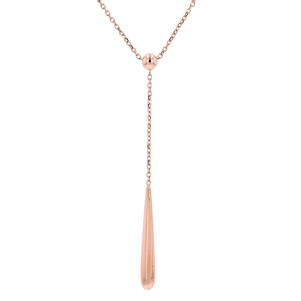 14K RG Drop Necklace