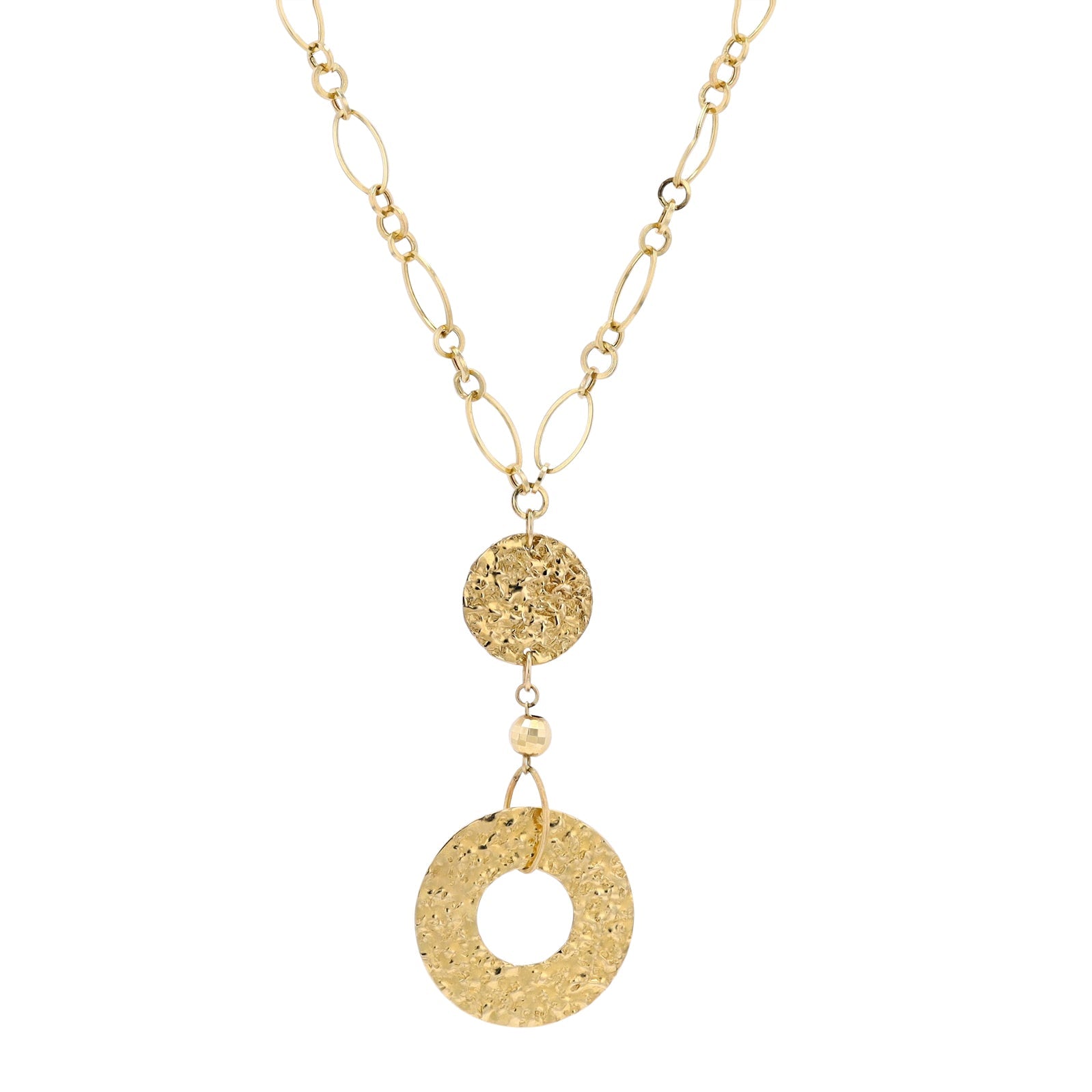 14K YG Circle Y-Chain