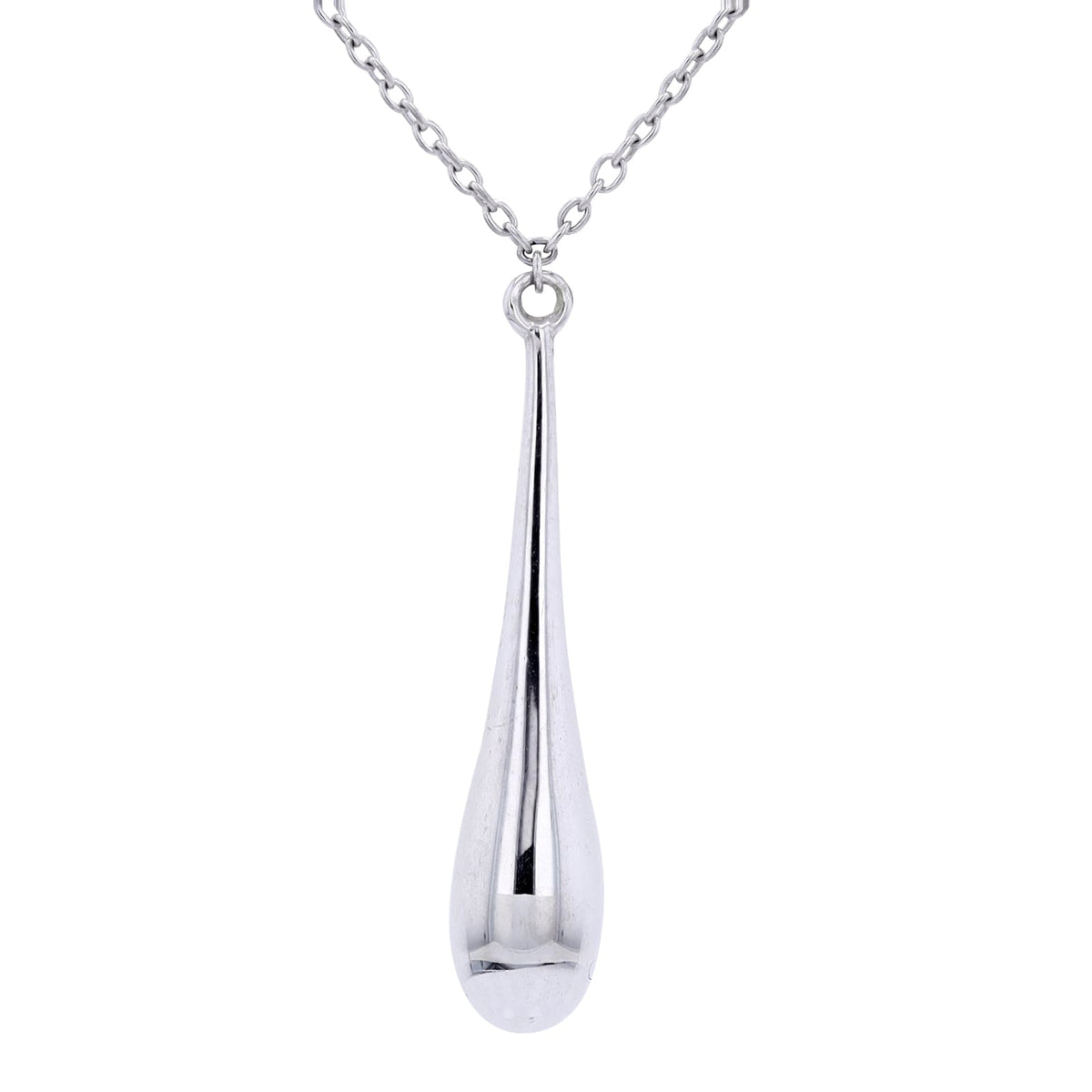 14K WG Drop Necklace