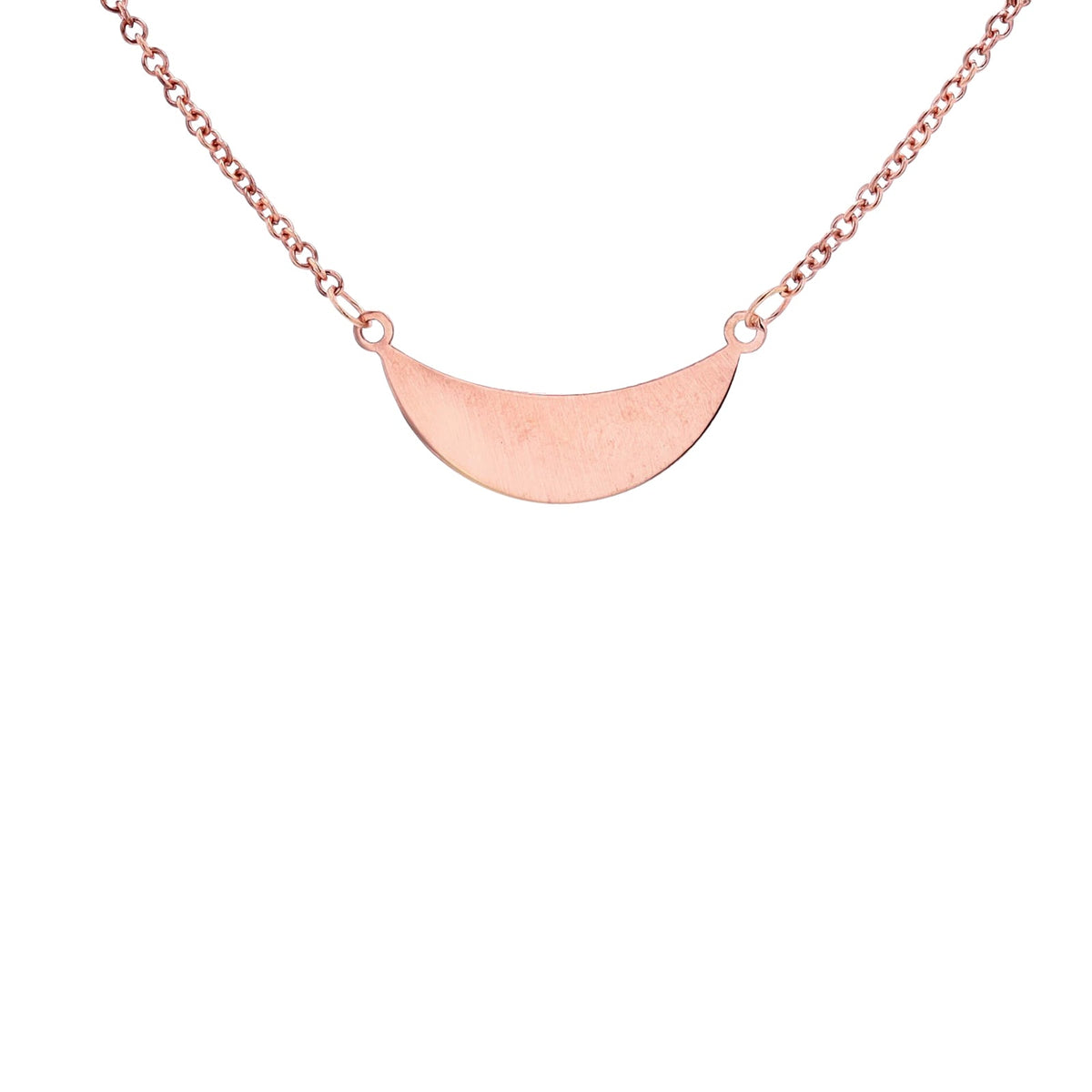14K RG Crescent Necklace