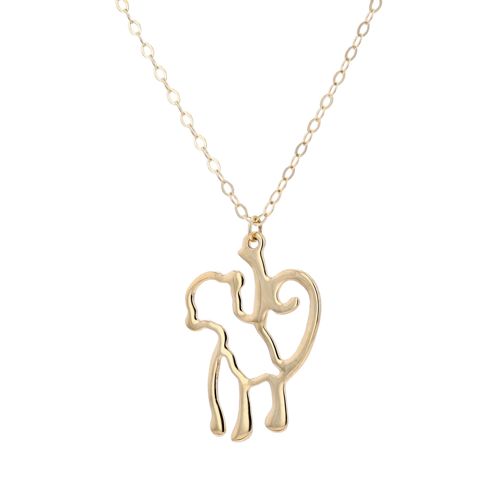 14K YG Monkey Pendant