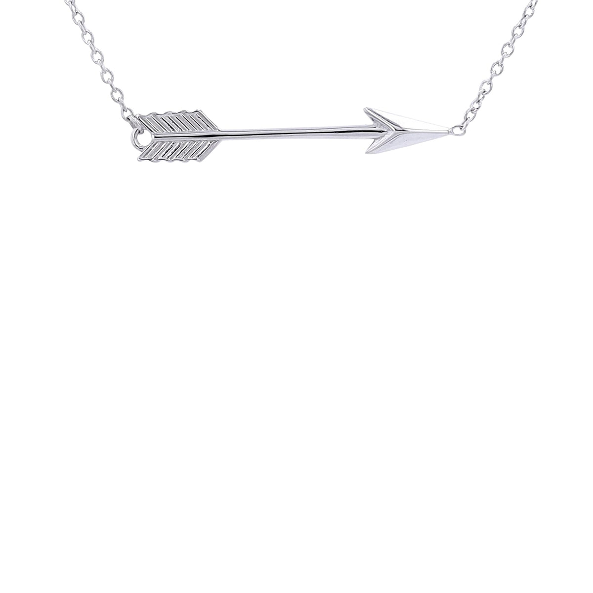 14K WG Arrow Necklace