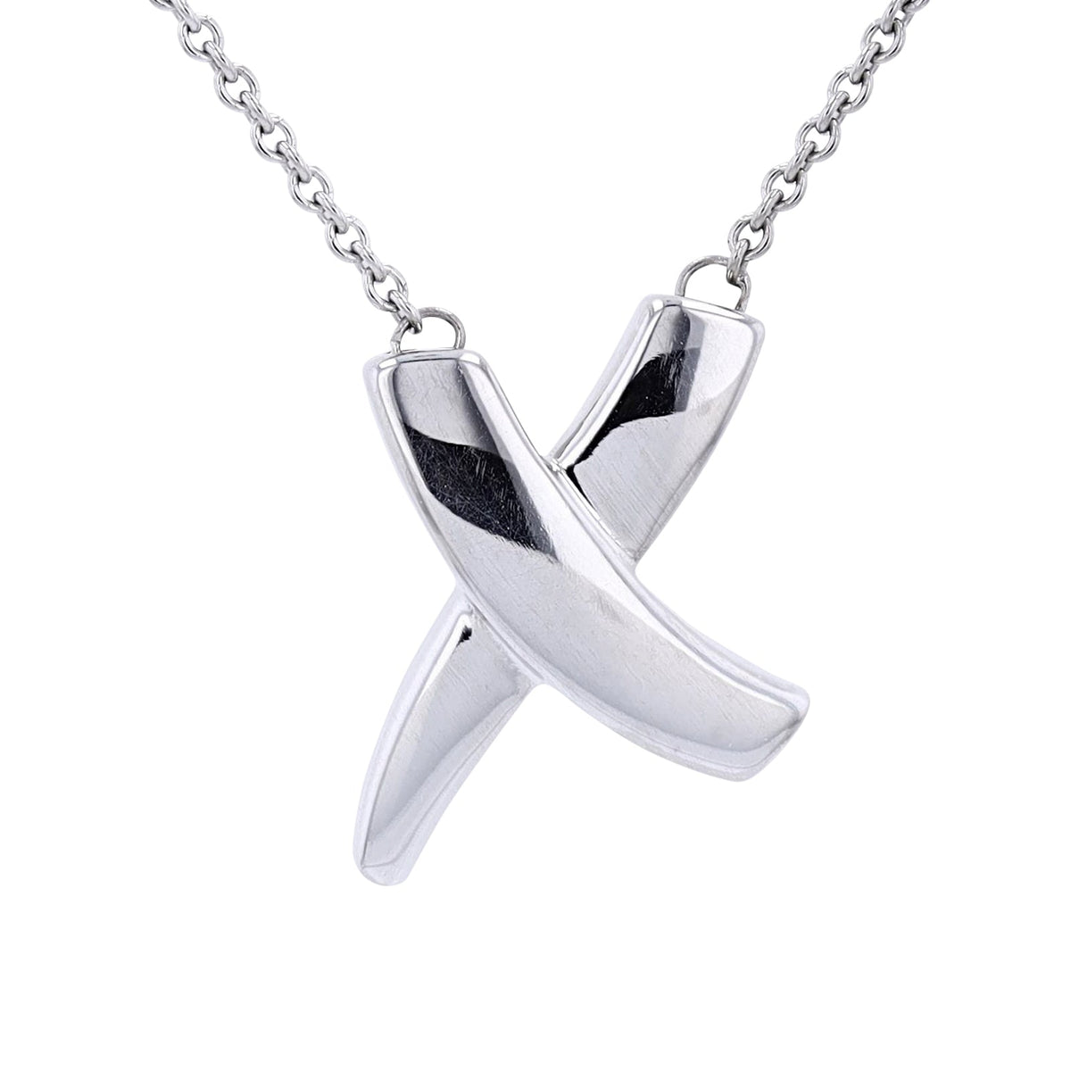 14K YG 'X' Necklace