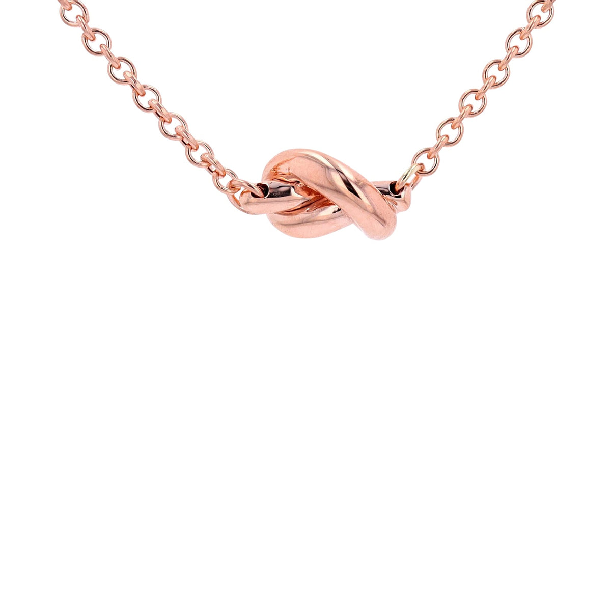 14K RG Love Knot Necklace