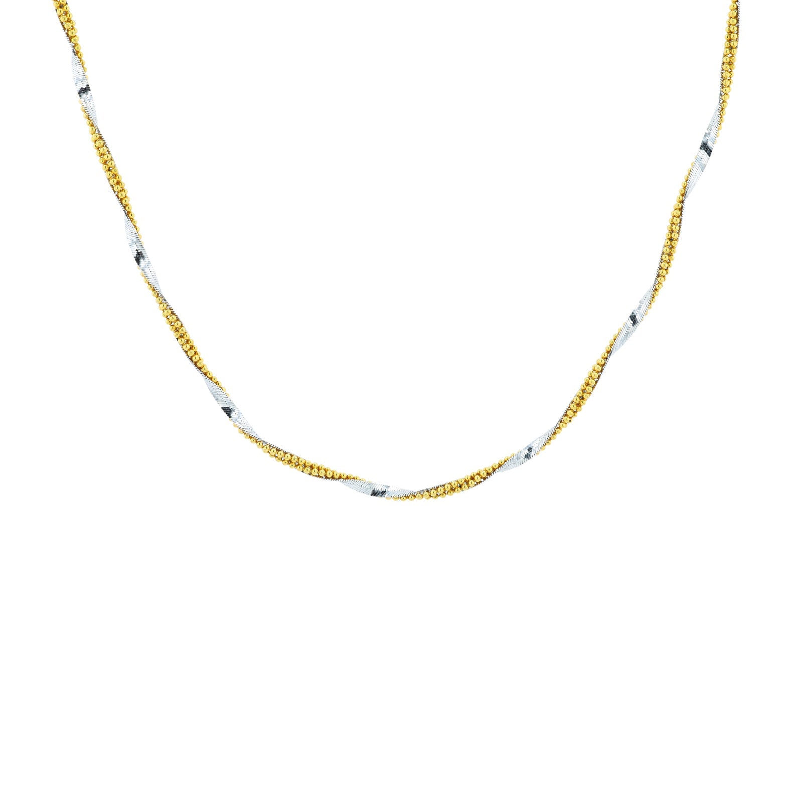 18K TT Twisted Necklace