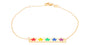 14K YG Enamel Star Bar Bracelet