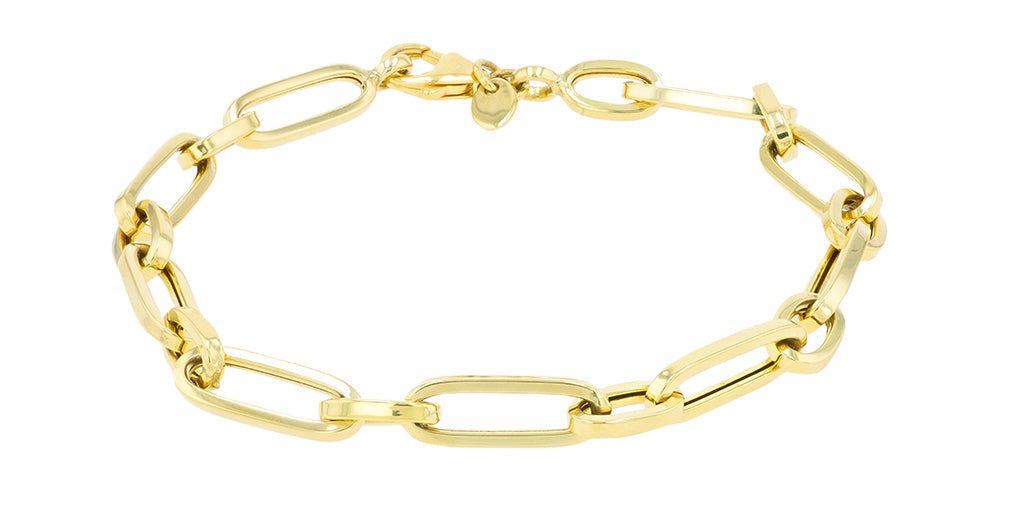 10K YG Paperclip Bracelet