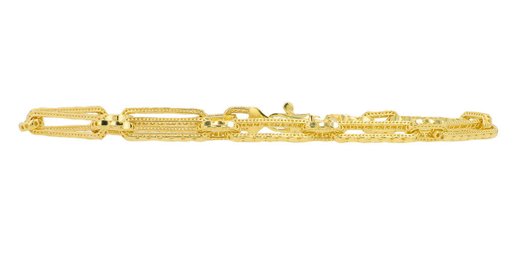 14K YG Paperclip Bracelet