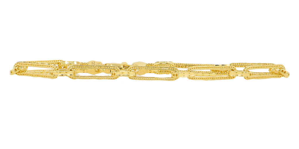 14K YG Paperclip Bracelet