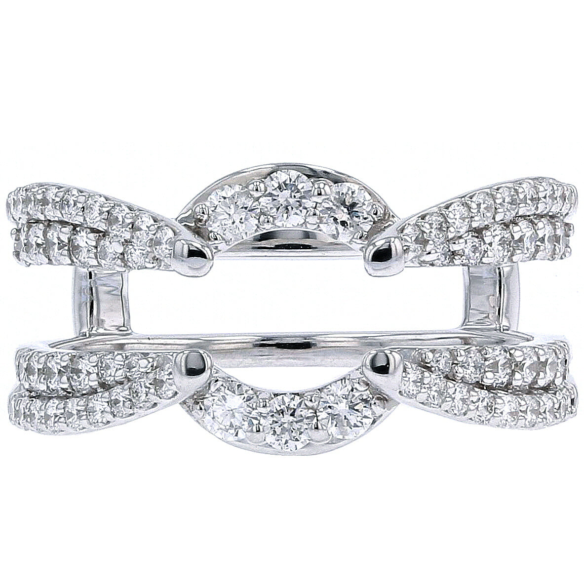 14K WG 3/4 CT Diamond Ring Guard
