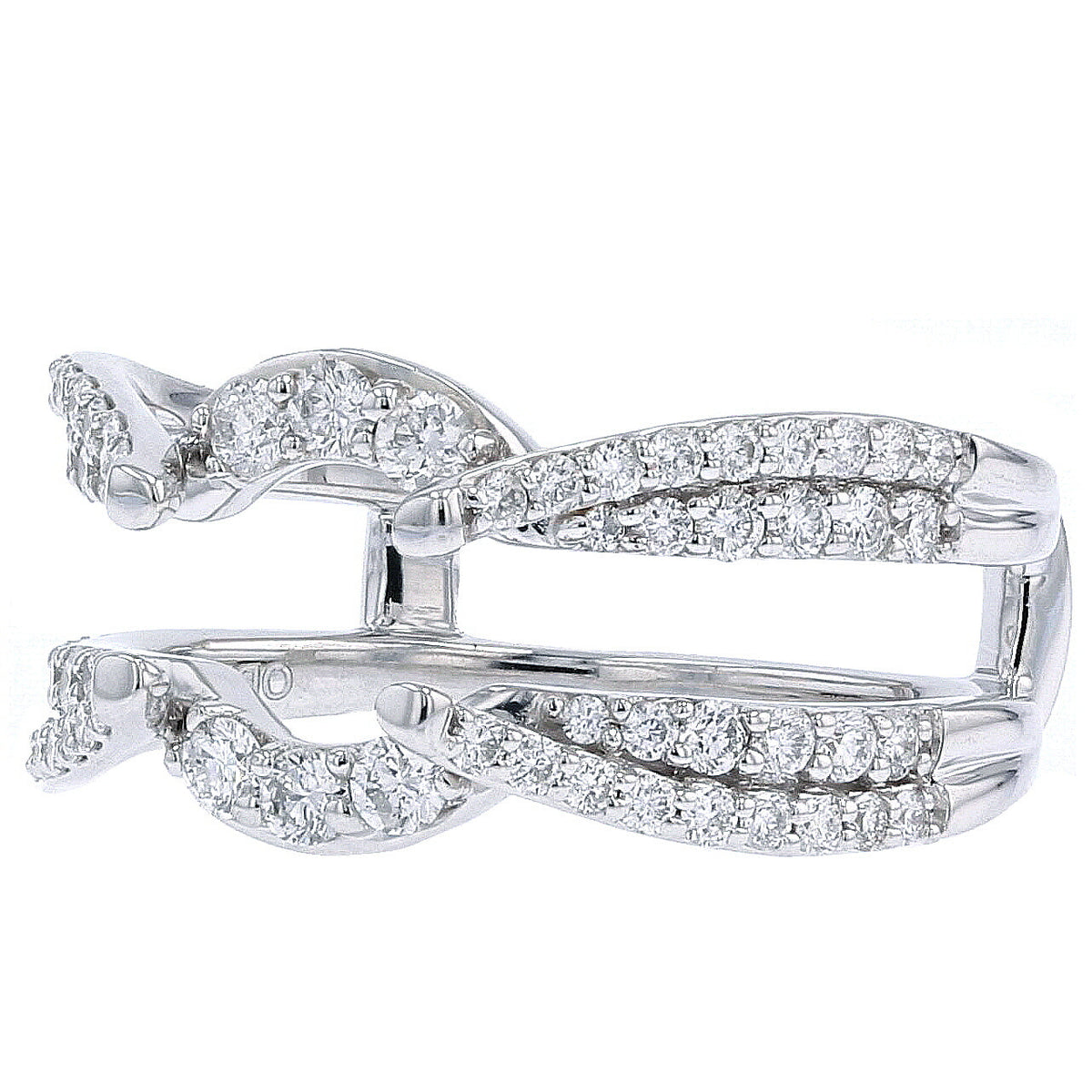 14K WG 3/4 CT Diamond Ring Guard