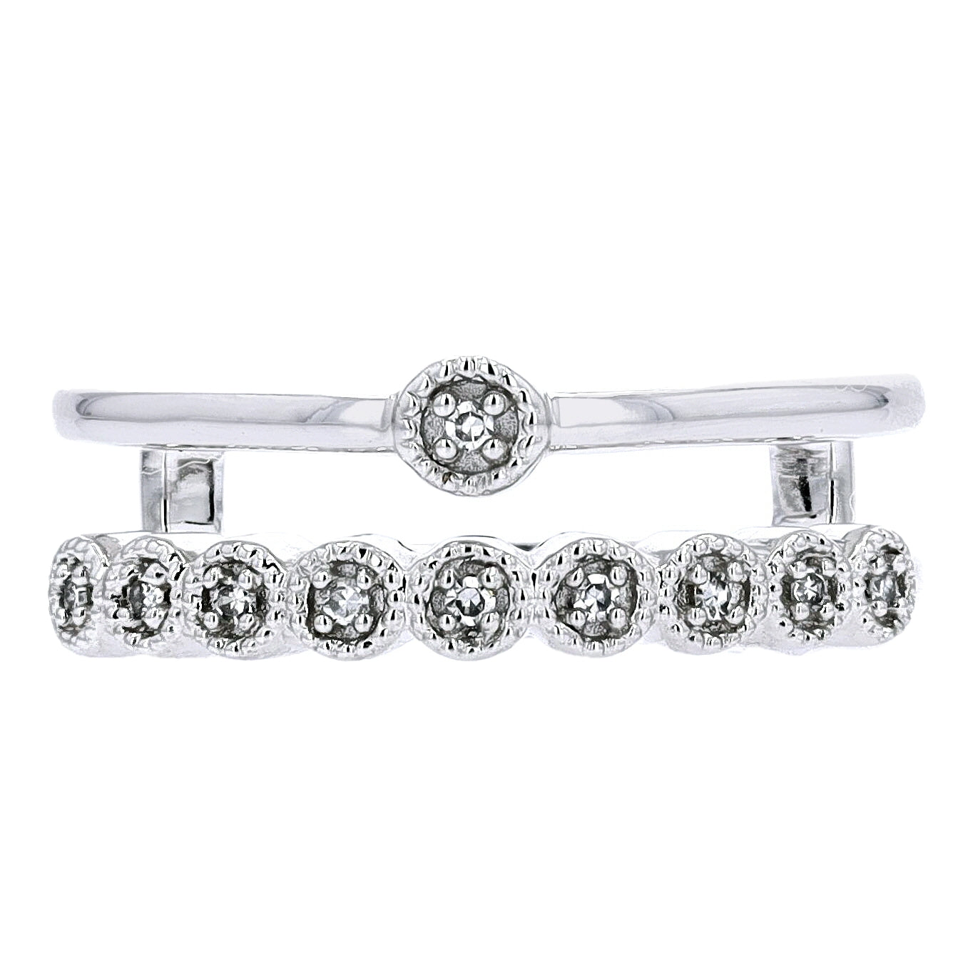 10K WG Diamond Stackable Diamond Ring